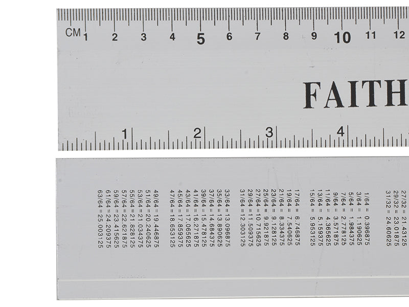 Faithfull Aluminium Rule 300mm / 12in FAIRULE300