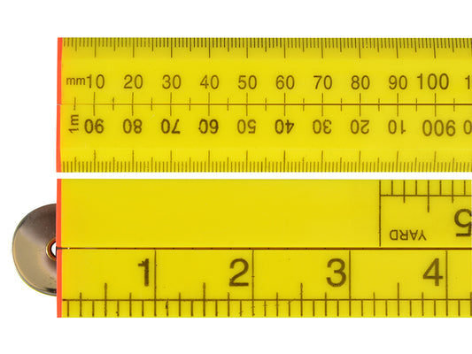 Faithfull Folding Rule Yellow ABS Plastic 1m / 39in FAIRULEFOLD