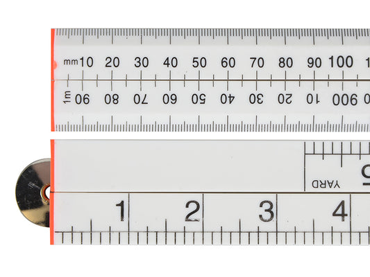 Faithfull Folding Rule White ABS Plastic 1m / 39in FAIRULEFOLDW