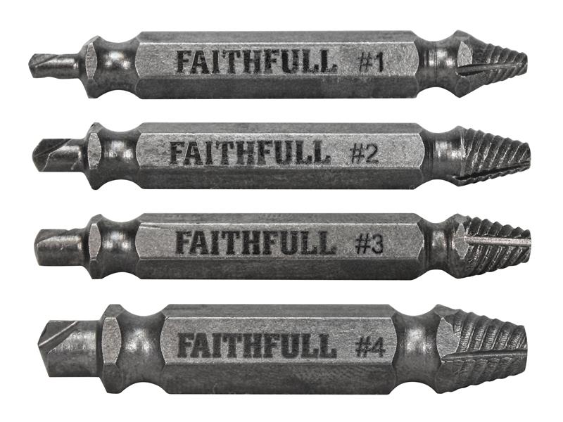 Faithfull Screw Extractor Set, 4 Piece FAISBEXTRACT