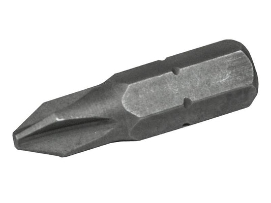 Faithfull Phillips S2 Grade Steel Screwdriver Bits PH3 x 25mm (Pack 3) FAISBPH325