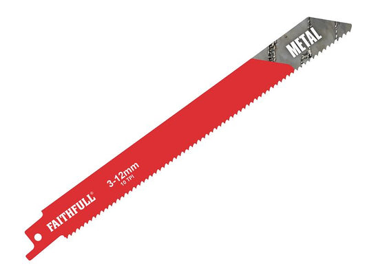 Faithfull S1118BF Sabre Saw Blade Metal 200mm 10 TPI (Pack of 5) FAISBS1118BF