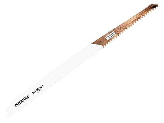 Faithfull S1411D Sabre Saw Blade Wood 300mm 6 TPI (Pack of 5) FAISBS1411D