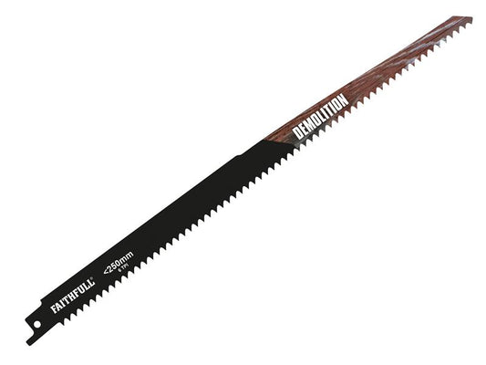 Faithfull S1411DF Bi-Metal Sabre Saw Blade Demolition 300mm 6 TPI (Pack of 5) FAISBS1411DF