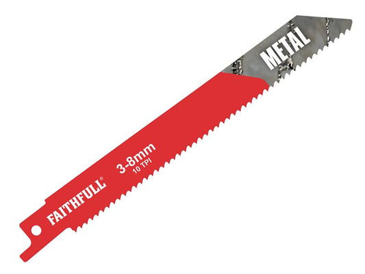 Faithfull S918H Sabre Saw Blade Metal 150mm 10 TPI (Pack of 5) FAISBS918H