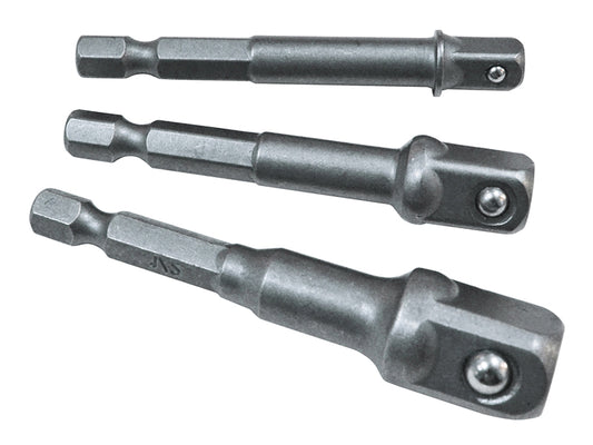 Faithfull Hex to Square Drive Adaptor Set, 3 Piece FAISBSOCDRIV