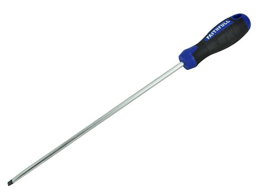 Faithfull Soft Grip Screwdriver Flared Slotted Tip 10.0 x 250mm FAISDF250