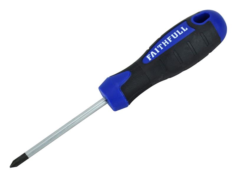 Faithfull Soft Grip Screwdriver Phillips Tip PH1 x 75mm FAISDPH1