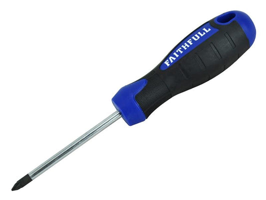 Faithfull Soft Grip Screwdriver Pozidriv Tip PZ1 x 75mm FAISDPZ1
