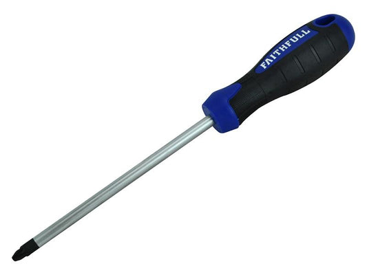 Faithfull Soft Grip Screwdriver Pozidriv Tip PZ3 x 150mm FAISDPZ3
