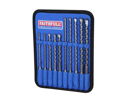 Faithfull SDS Plus Drill Bit Set, 10 Piece FAISDSSET10