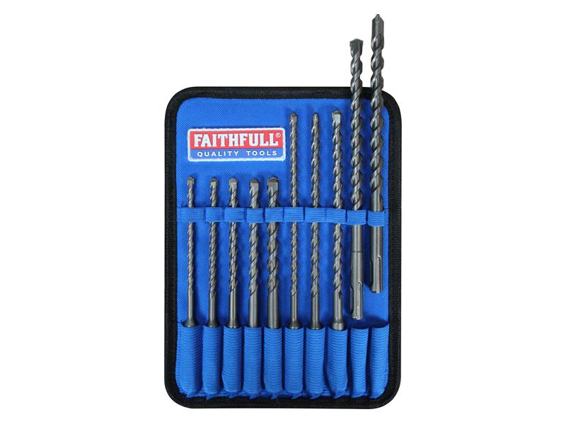 Faithfull SDS Plus Drill Bit Set, 10 Piece FAISDSSET10