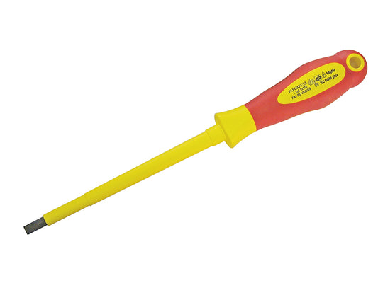 Faithfull VDE Soft Grip Screwdriver Parallel Slotted Tip 6.5 x 150mm FAISDVDE65