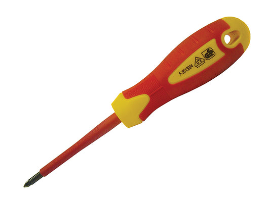 Faithfull VDE Soft Grip Screwdriver Phillips Tip PH1 x 80mm FAISDVDEPH1