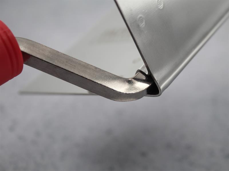 Faithfull Internal Corner Trowel Stainless Steel Soft Grip Handle 4 x 3 x 3in FAISGTCINTSS