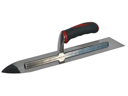 Faithfull Flooring Trowel Stainless Steel Soft Grip Handle 16 x 4in FAISGTFL16SS