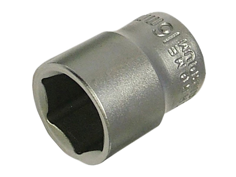 Faithfull 16mm Hexagon Socket 1/2"D Standard Length Satin Chrome FAISOC1216