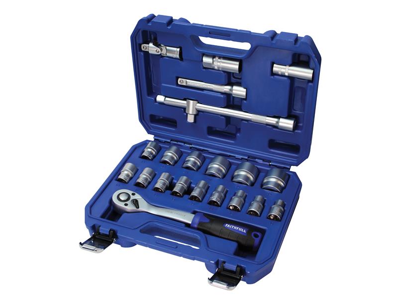 Faithfull 1/2in Drive Socket Set, 22 Piece FAISOC1222MN