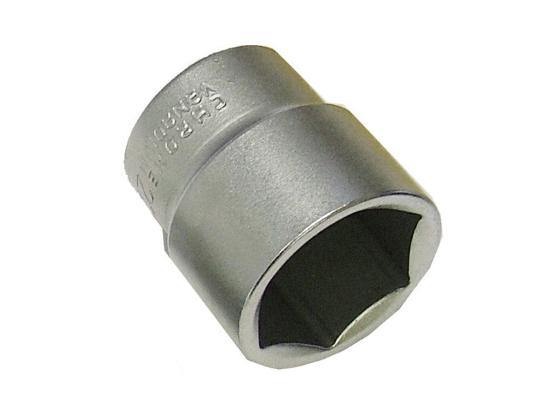 Faithfull 27mm Hexagon Socket 1/2"D Standard Length Satin Chrome FAISOC1227