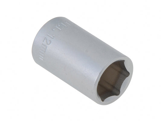 Faithfull 3/8in Drive 12mm Hexagon Socket Satin Chrome Plated FAISOC3812