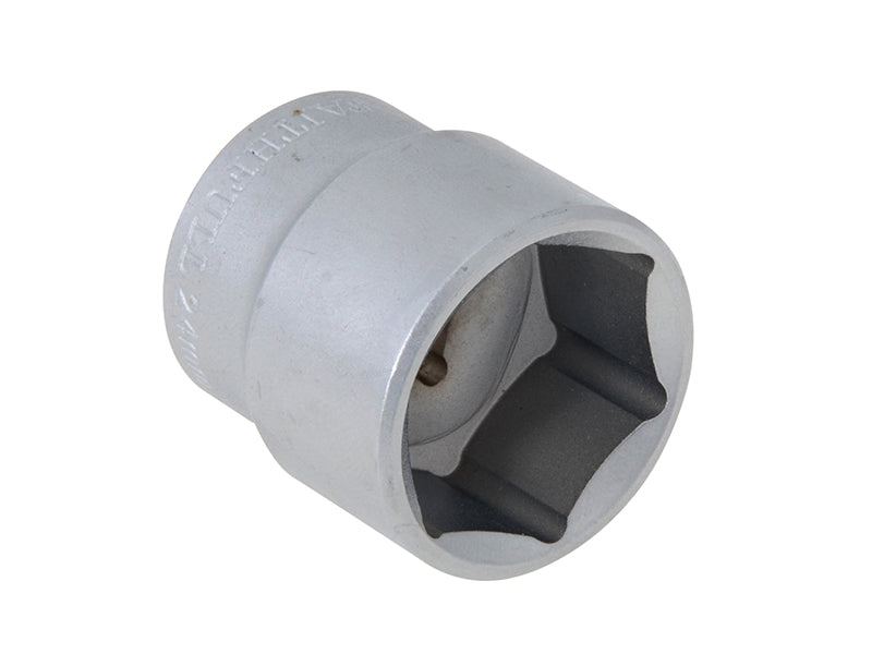 Faithfull 3/8in Drive 24mm Hexagon Socket Satin Chrome Plated FAISOC3824