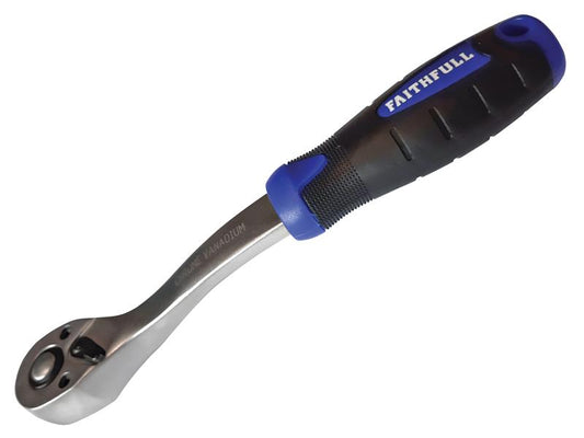 Faithfull 1/4in Drive Ratchet Handle Quick Release 72 Teeth FAISOCRAT14N