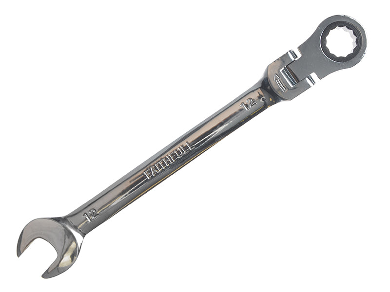Faithfull Ratchet Combination Spanner Flex Head CV 12mm FAISPARAT12