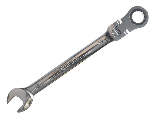 Faithfull Ratchet Combination Spanner Flex Head CV 12mm FAISPARAT12