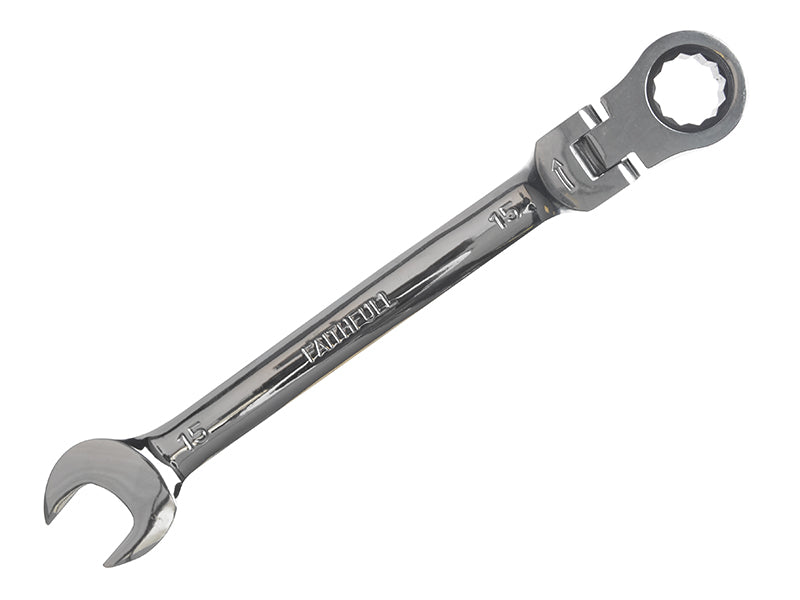 Faithfull Ratchet Combination Spanner Flex Head CV 15mm FAISPARAT15
