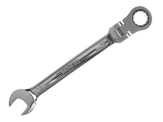 Faithfull Ratchet Combination Spanner Flex Head CV 15mm FAISPARAT15