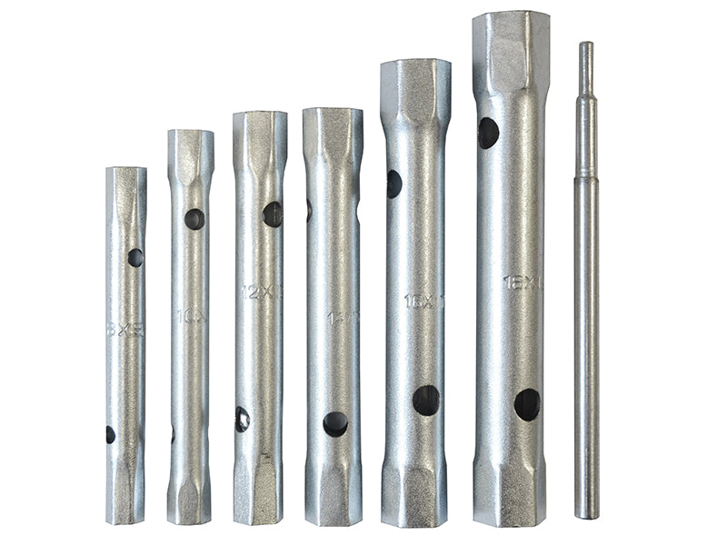 Faithfull Box Spanner Set + Tommy Bar 6 Piece 8-19mm FAISPBOXSET6