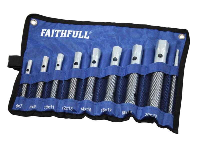 Faithfull Box Spanner Set 8 Piece Metric Double Ended 6 to 22mm FAISPBOXSET8