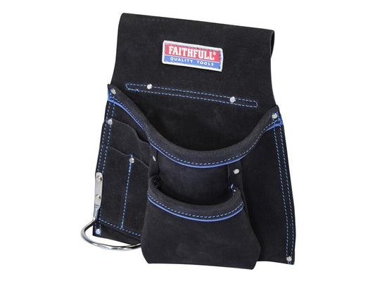 Faithfull Single Tool & Nail Pouch Suede Size 250 x 280mm FAISTNP2B