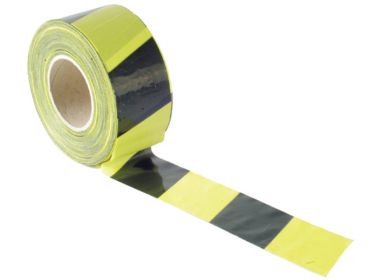 Faithfull Barrier Tape 70mm x 500m Black & Yellow FAITAPEBARBY
