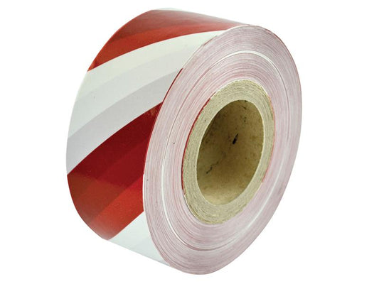 Faithfull Heavy-Duty Barrier Tape Red & White 70mm x 250m FAITAPEBARHD