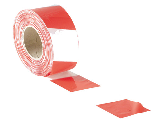 Faithfull Barrier Tape 70mm x 500m Red & White FAITAPEBARRW