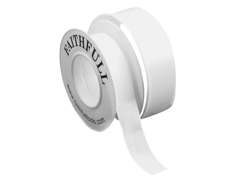 Faithfull P.T.F.E Tape 12mm x 12m White (Pack 10) FAITAPEPTF10