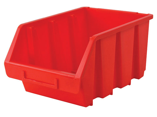 Faithfull Interlocking Storage Bin Size 3 Red 170 x 240 x 126mm FAITBBIN3