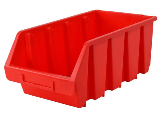 Faithfull Interlocking Storage Bin Size 4 Red 209 x 340 x 155mm FAITBBIN4