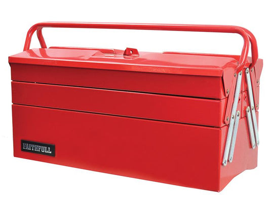 Faithfull Metal Cantilever Toolbox - 5 Tray 40cm (16in) FAITBC517