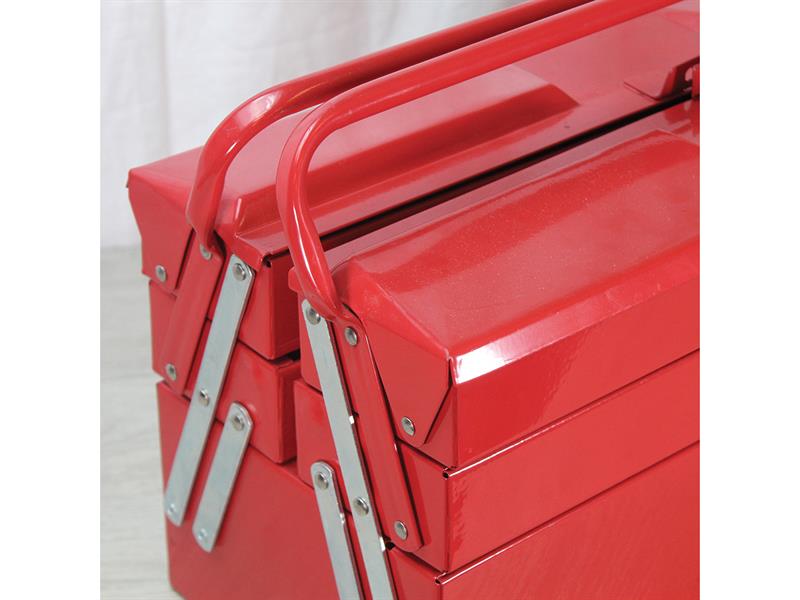 Faithfull Metal Cantilever Toolbox - 5 Tray 40cm (16in) FAITBC517