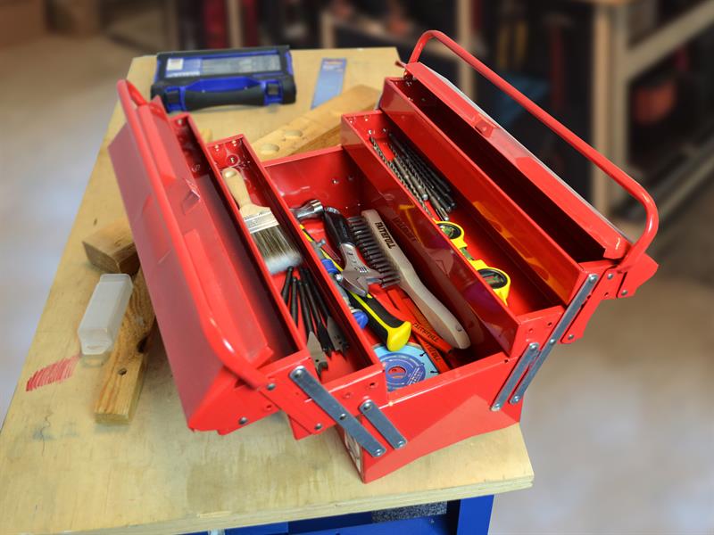 Faithfull Metal Cantilever Toolbox - 5 Tray 49cm (19in) FAITBC519