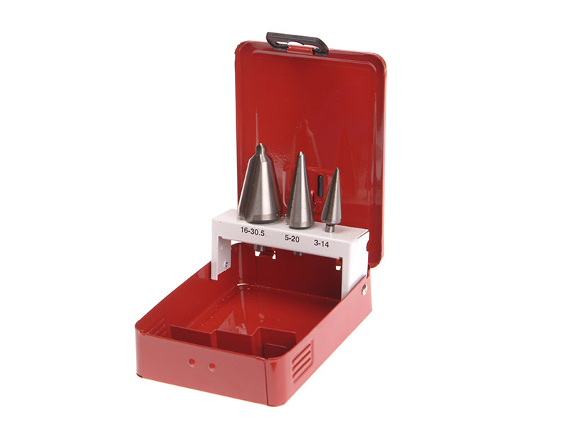 Faithfull HSS Taper Drill Bit Set of 3 FAITDSET3