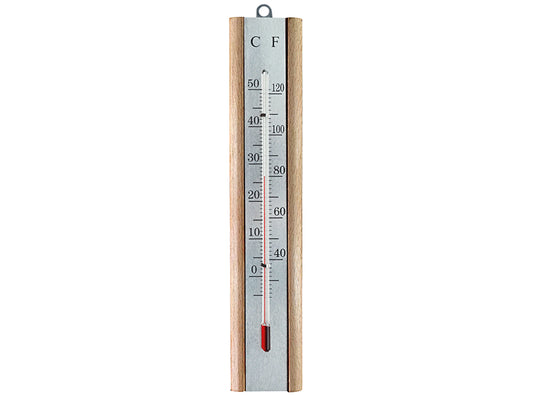Faithfull Thermometer Wall Beech Silver 200mm FAITHBEECH