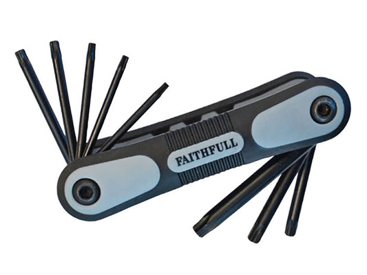 Faithfull Folding Star Key Set of 8 (TX9-TX40) FAITKSF8
