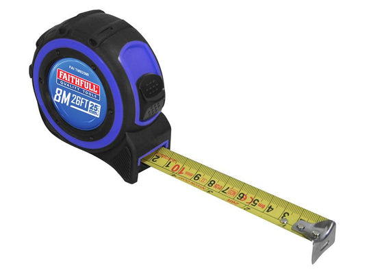 Faithfull Trade Tape Measure 8m 26ft Width 25mm FAITM825MI