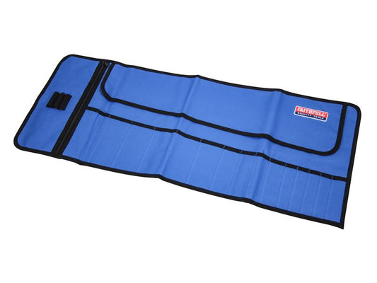 Faithfull Tool Roll 32 x 77cm Nylon Backed Polyester Pockets 15 FAITR15