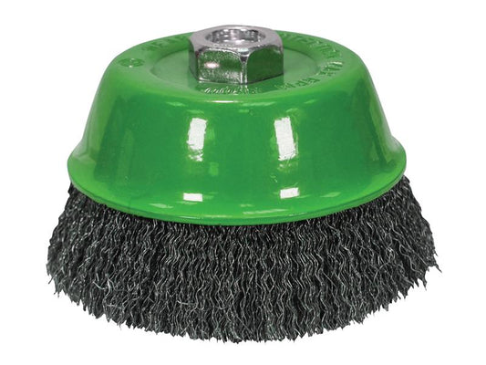Faithfull Wire Cup Brush 100mm M14x2, 0.30mm Stainless Steel Wire FAIWBC100S