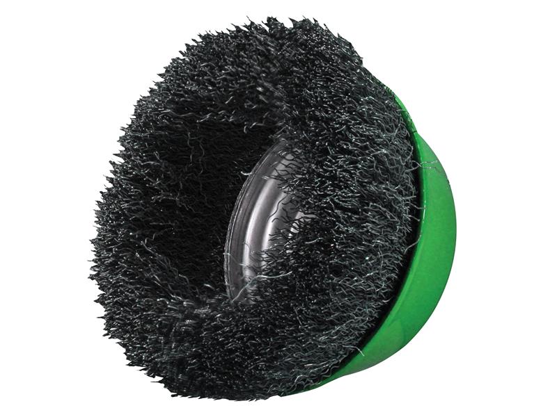 Faithfull Wire Cup Brush 100mm M14x2, 0.30mm Stainless Steel Wire FAIWBC100S