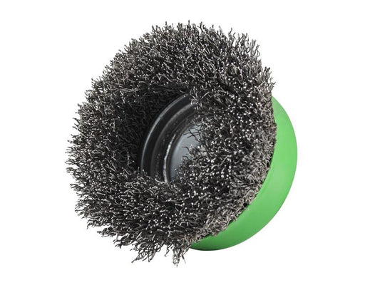 Faithfull Stainless Steel Wire Cup Brush 75mm M14x2, 0.30mm FAIWBC75SSXL